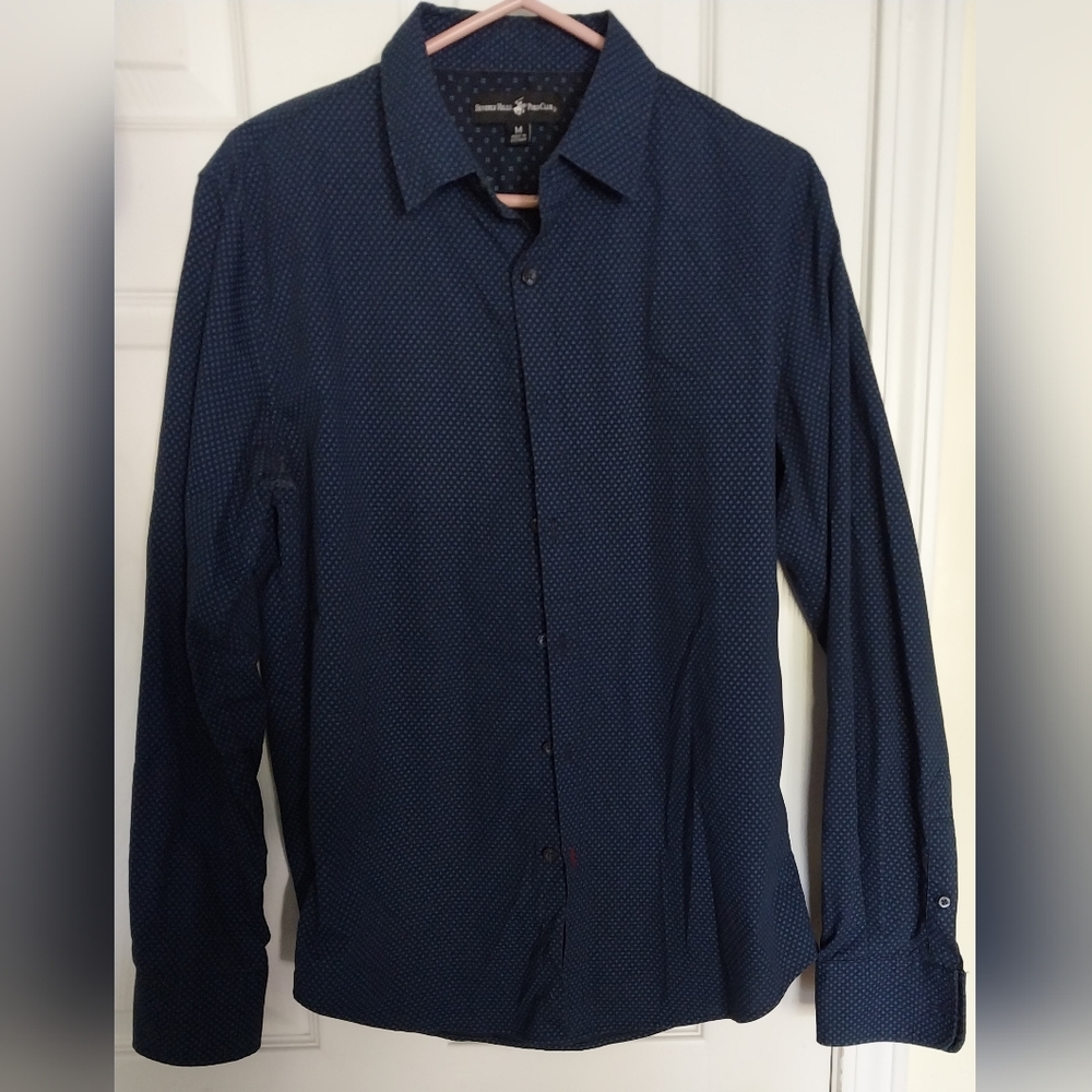 Beverly Hills Polo Club Mens Medium Button Down LS Shirt